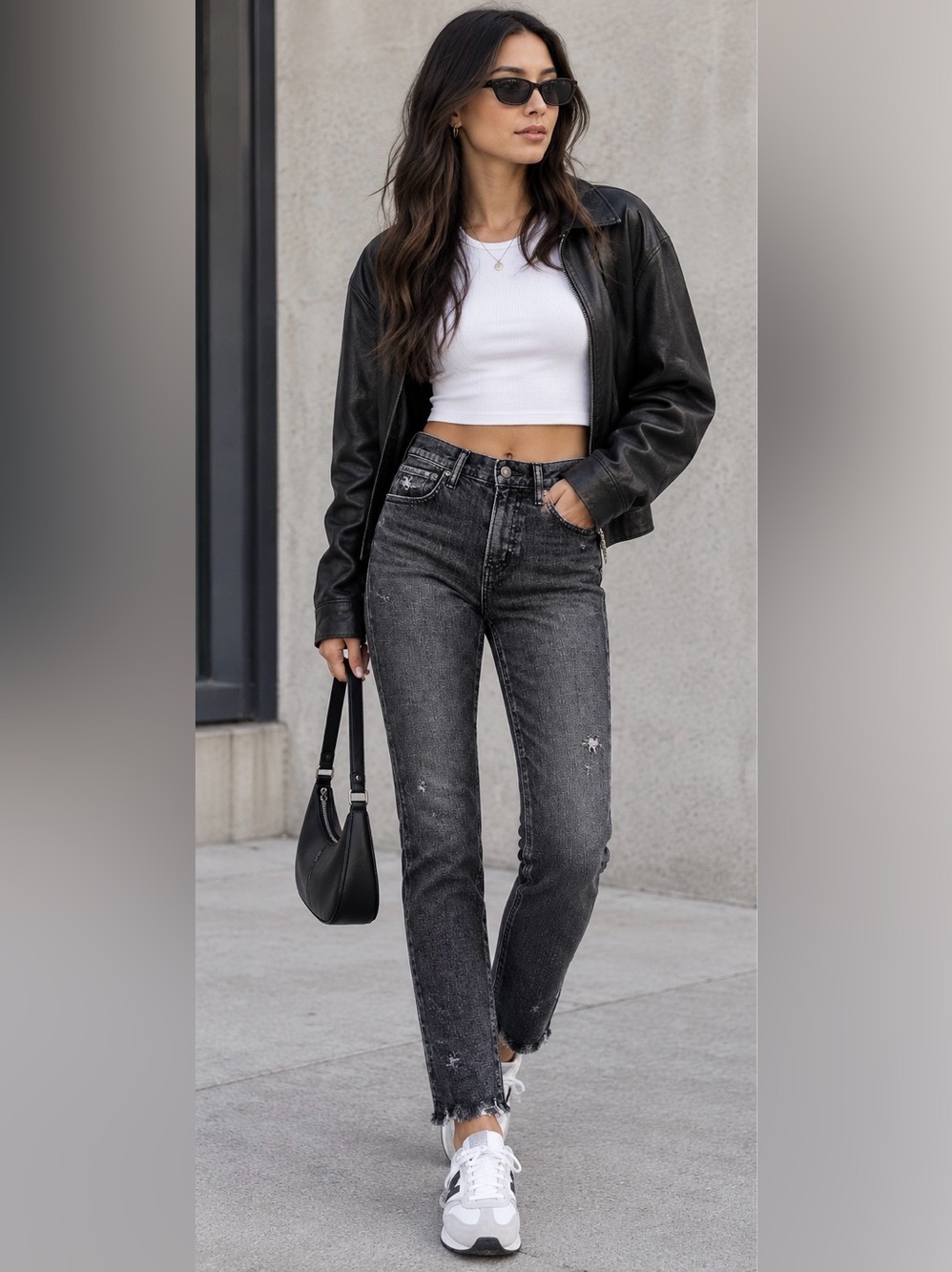 MOUSSY Vintage Size 25 Checotah Skinny Jeans Black Distressed Raw Hem Grunge